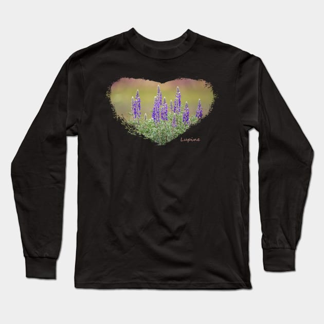 Lupine Heart Long Sleeve T-Shirt by Whisperingpeaks